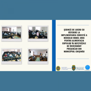 Ședință de lucru cu referire la implementarea corectă a meniului model unic pentru alimentația copiilor în instituțiile de învățământ