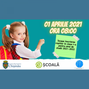 Începe înscrierea copiilor în clasa I-a pentru anul de studii 2021-2022