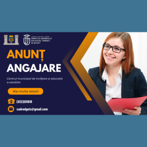 Anunț privind angajarea la Centrul municipal de învățare și educație a adulților