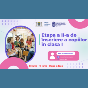 Etapa a II-a de înscriere a copiilor în clasa I