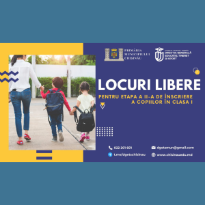 Locuri libere pentru înscrierea copiilor în clasa I